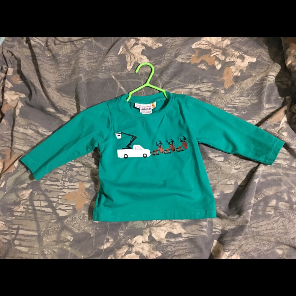 Smocking Dog Lineman Christmas Shirt 12m